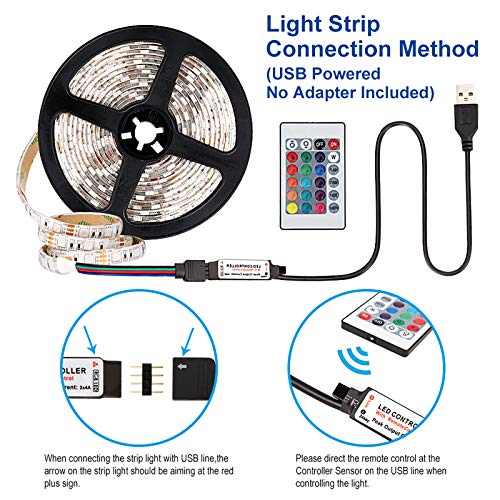 Tira de luces LED RGB 3M 10FT con IP65 resistente al agua miniatura 7