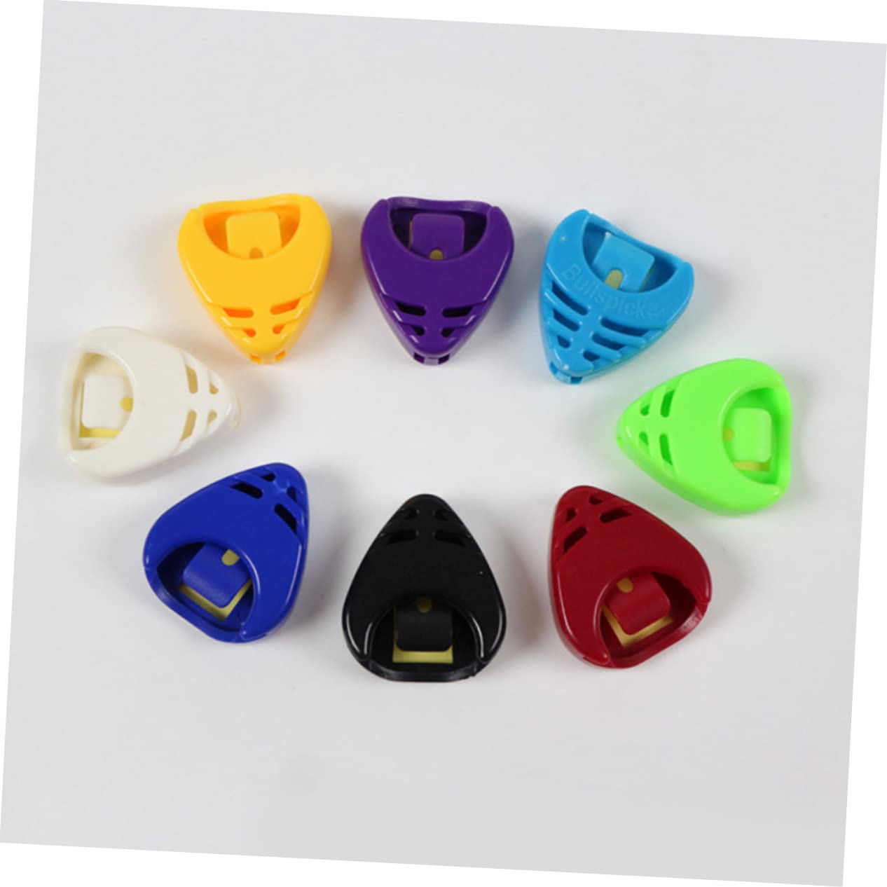 Kisangel 25Pcs Heart Shaped Sticky Guitar Pick Holder Case Portable Plectrum Organizer for Acoustic Electric Guitars Durable Mixed Color Guitar Accessories Convenient Storage