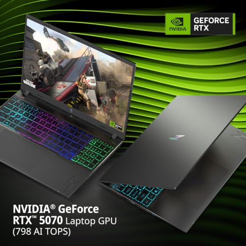Image of Acer Nitro V Gaming Laptop - AMD Ryzen 9 270, NVIDIA RTX 5070, 16 inch 180Hz | WUXGA IPS (1920 x 1200) | 16GB DDR5 | 512GB Gen 4 SSD | Wi-Fi 6E | 4-Zone RGB Backlit Keyboard | ANV16-A31-R8XV