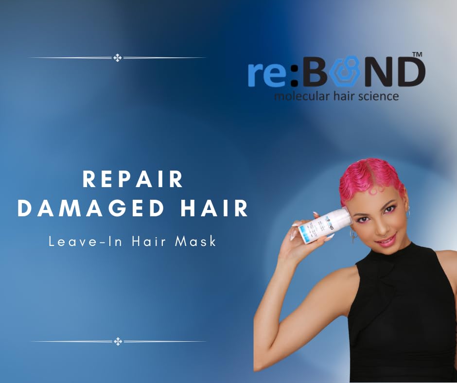 Miniatura 6 de REBOND MOLECULAR HAIR SCIENCE Leave In Miracle Bond - Juego de máscaras de construcción, incluye 1-3 oz (3.0 fl oz) y 1 tamaño de viaje, 0.3 fl oz