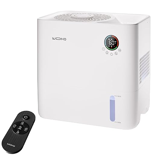 Evaporative Humidifier for Bedroom, 5L Quiet No Mist Humidifier With Aroma Diffuser, 14H Timer, Top-Fill, 5 Speed, No White Dust, Easy to Clean, for Baby, Nursery, Home & Office