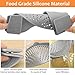 YEVIOR Clip on Strainer for Pots Pan Pasta, Silicone Food Strainer Hands-Free Pan Strainer, Clip-on Kitchen Food Strainer for Spaghetti, Pasta, Ground Beef Fits All Bowls and Pots (Grey)