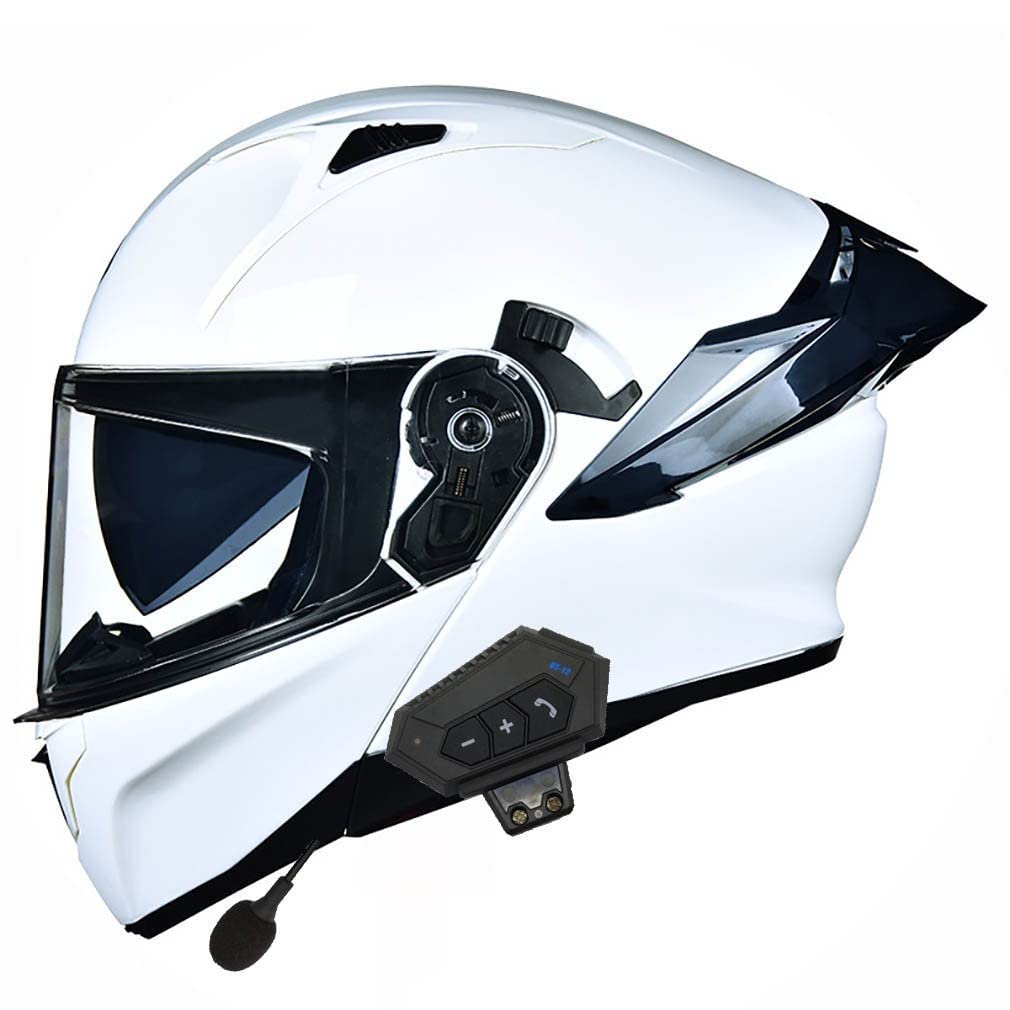Casque bluetooth modulable moto intégral motocross double visière XXXL