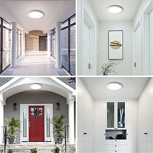 Ultra Slim LED Ceiling Light Circular with PIR Motion Sensor, White Flush Ceiling Lighting Panel Lamp for Hallway Porch 18W Cool White 240V