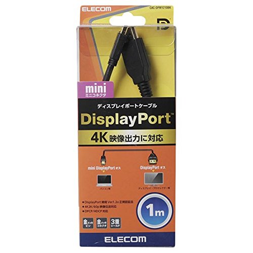 �G���R�� Mini DisplayPort�P�[�u��/Ver1.2a/1.0m/�u���b�N CAC-DPM1210BK