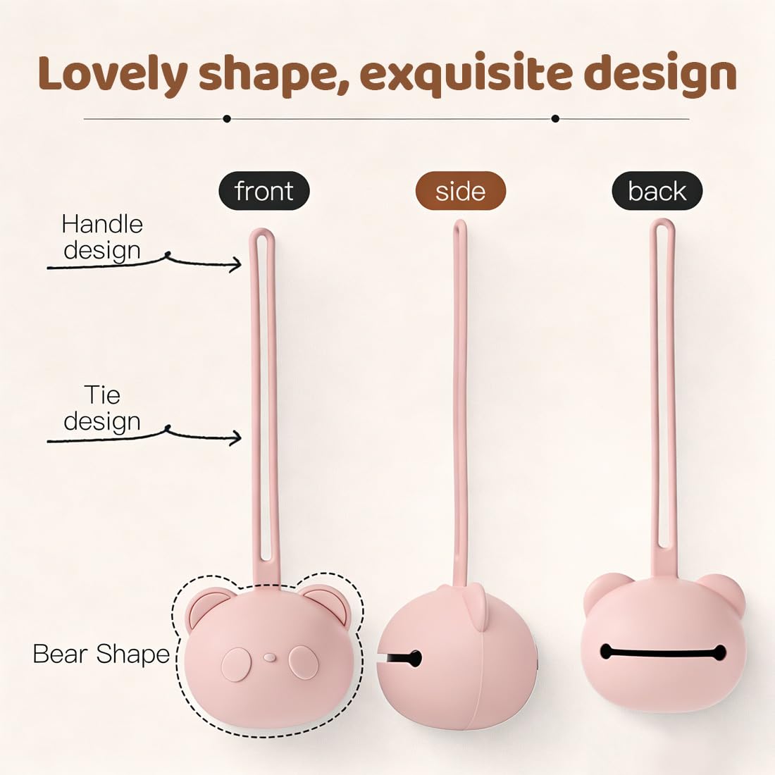 Étui Porte-Sucette en Silicone sans BPA, Boite Tétine Bébé pour Voyage, 3 Pièces