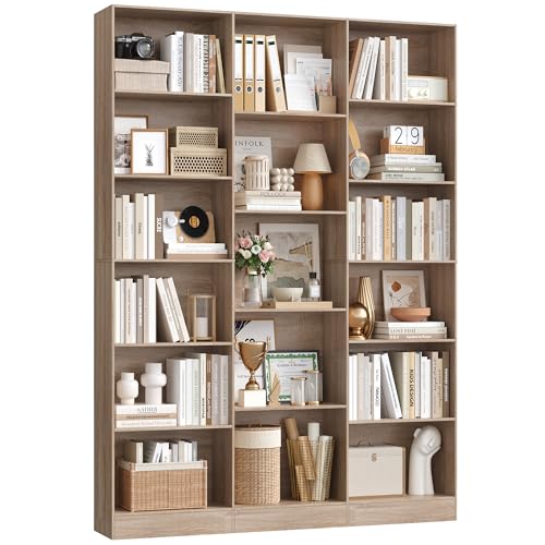 FirFurd Bibliothèque 188cm Bibliotheque avec 17 Étagères de Rangement Bibliotheque Meuble de Rangement pour Salon Bureau Cuisine Chambre 149x23.5x188cm...