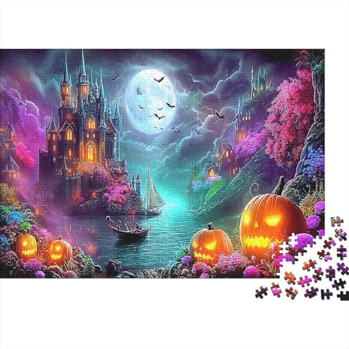 Puzzle de 1000 piezas para adultos, rompecabezas de Halloween y decoración de 70x50cm 2