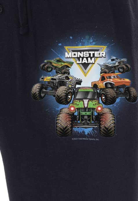 Monster Jam Mens' Trucks Megalodon Grave Digger Dragon Sleep Pajama Pants3