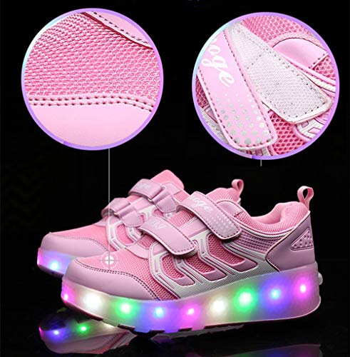 Ufatansy Roller Shoes Girls Sneakers with Wheels Boys Roller Skate Shoes USB Charging with LED Light Up Footwear Skates for Beginner Trainers Kids Lightweight Breatheable Shoe2