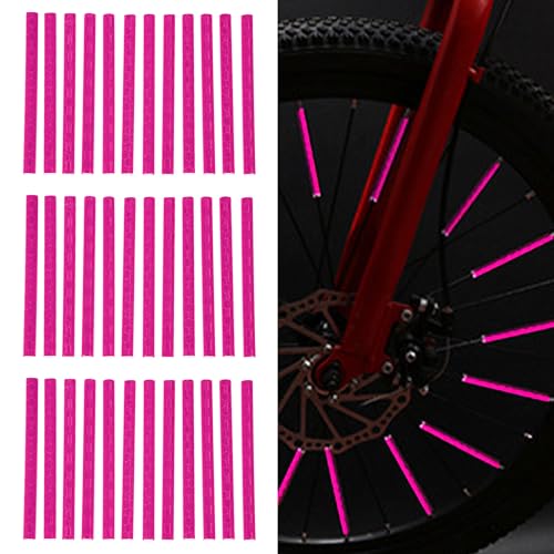 自転車 リフレクター 反射版 【36本入り 大容量】 夜間 可視 通学 サイクリング スポーク 防犯 リア フロント クロスバイク マウンテンバイク ホイール 子供 車椅子 安全