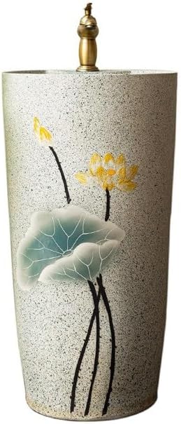 Pedestal Sinks Ceramic Column Sink Basin Home Wine Restaurant Bathroom Wash (A)