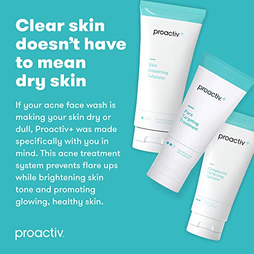 Proactiv+ 3 Step Advanced Skincare Acne Treatment - Benzoyl Peroxide Face Wash, Salicylic Acid Exfoliator For Face And Pore Minimizer - 30 Day Complete Acne Skin Care Kit #TOP1