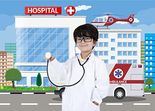 Loccor 10X6.5Ft Fabric Nurse Graduation Backdrop Medical Equipment Photography Background Nursing School Banner Hospital Retirement Birthday Party Decorations Kids Adult Video Photo Shoot Studio Props #TOP3
