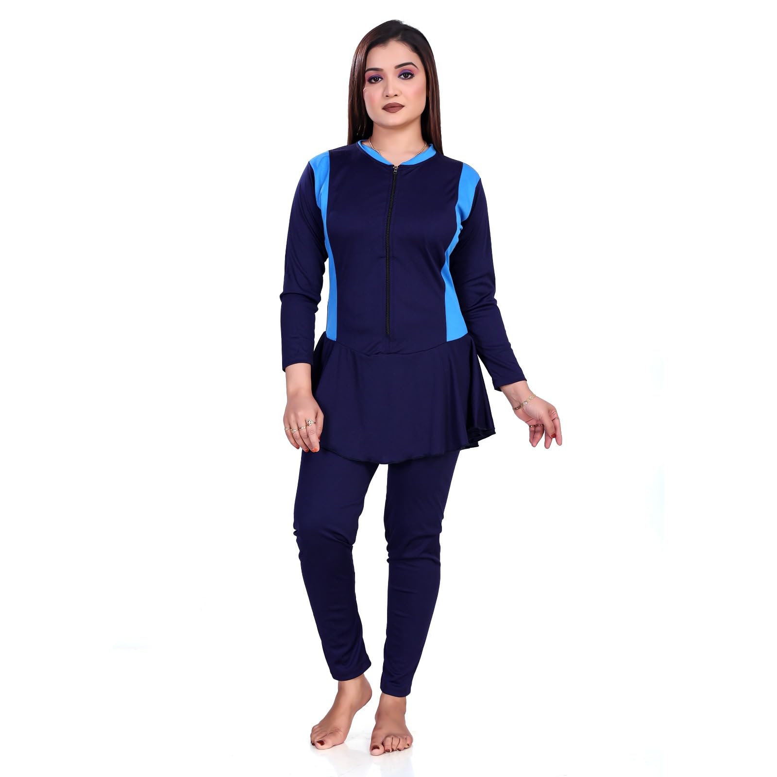 Swimming Set Full Body Wetsuit for Women Front Zip Diving Suit Comfort Chest Pads Design(Pack of 1) (L) (B0CXWPYN3G) Amazon Price History, Amazon Price Tracker
