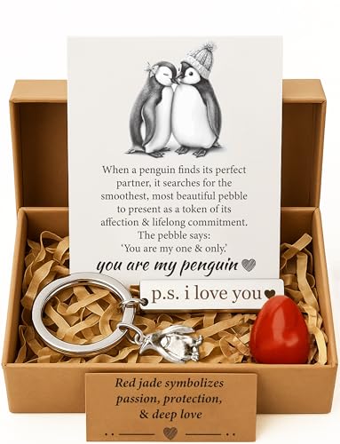 Anniversary Penguin Gift Box Set for Her or Him - Romantic Keepsake for...
