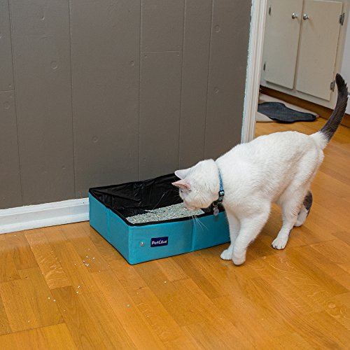 PetLike Cat Travel Litter Box, Collapsible Portable Toilet Tray Carrier for Small Cats