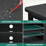 YITAHOME Corner TV Stand for TVs up to 50 Inch with Power Outlet, Modern Farmhouse Entertainment Center, Wood TV Media Console with Storage Cabinets Shelves for Living Room, 47" Black | Entertainment Center with Storage Cabinets & Shelves, Living Roo