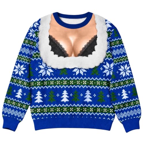 Ugly Christmas Sweatshirts for Women Funny 3D Xmas Print Pullover Tops - image 4