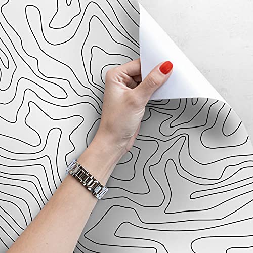 Papier peint topographique 290x290cm pour masquer les murs abîmés - 4