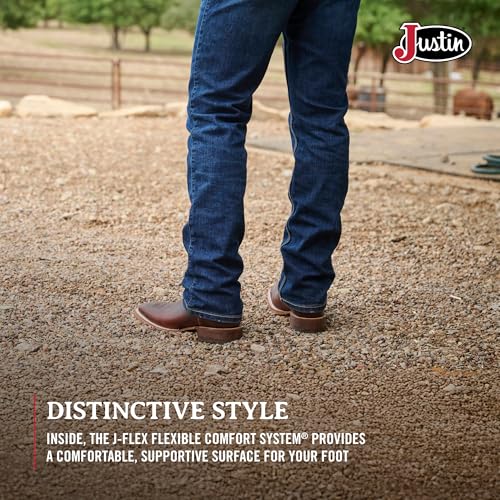 Image of Justin Caddo 11 inch Square Toe Western Boots for Men
