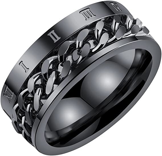 Black Rings for Men Mens couples gents friends unisex Boys Boyfriend heart love Stainless Steel Stylish Valentine gifts proposal Couple band thumb Titanium Silver gold combo Finger Ring 177_17-image-31