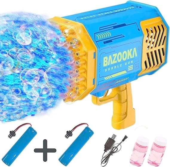 Kids Toy Bubble Machine GunBazooka Bubble Gun Blaster, Outdoor Girl,Boy Toys Battery Powered