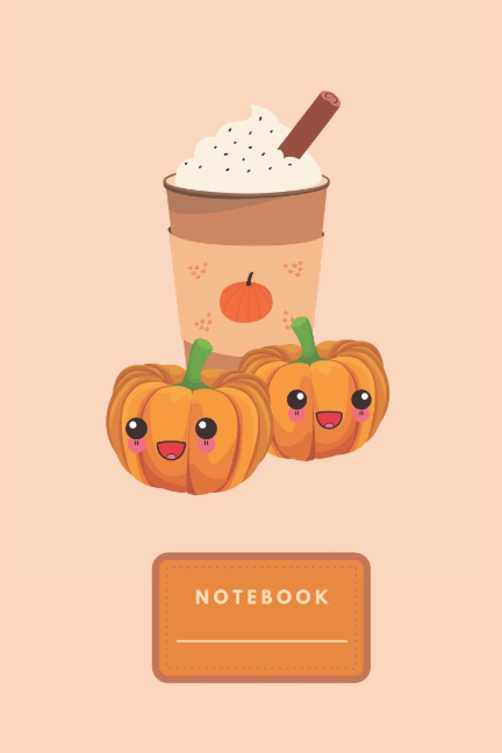 Kawaii Pumpkin Spice Notebook: Cute Kawaii Pumpkin Journal | Halloween Fall Pumpkin Latte Diary | A5 6x9” | 120 College Ruled Lined Pages