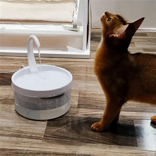 Fuente de agua automática para gatos 2L con luz LED blanca miniatura 7