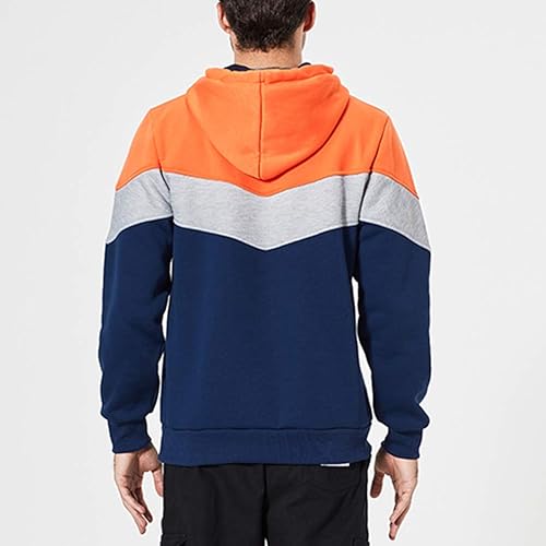 Miniatura 2 de Sudadera con manga larga estilo raglán en contraste, con forro polar, con capucha y bolsillo tipo canguro, para hombre