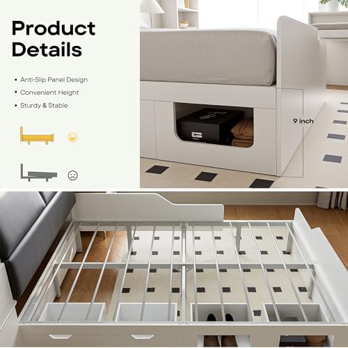 50% Off Kikihouse Full Size Platform Bed with Desk - Image 7