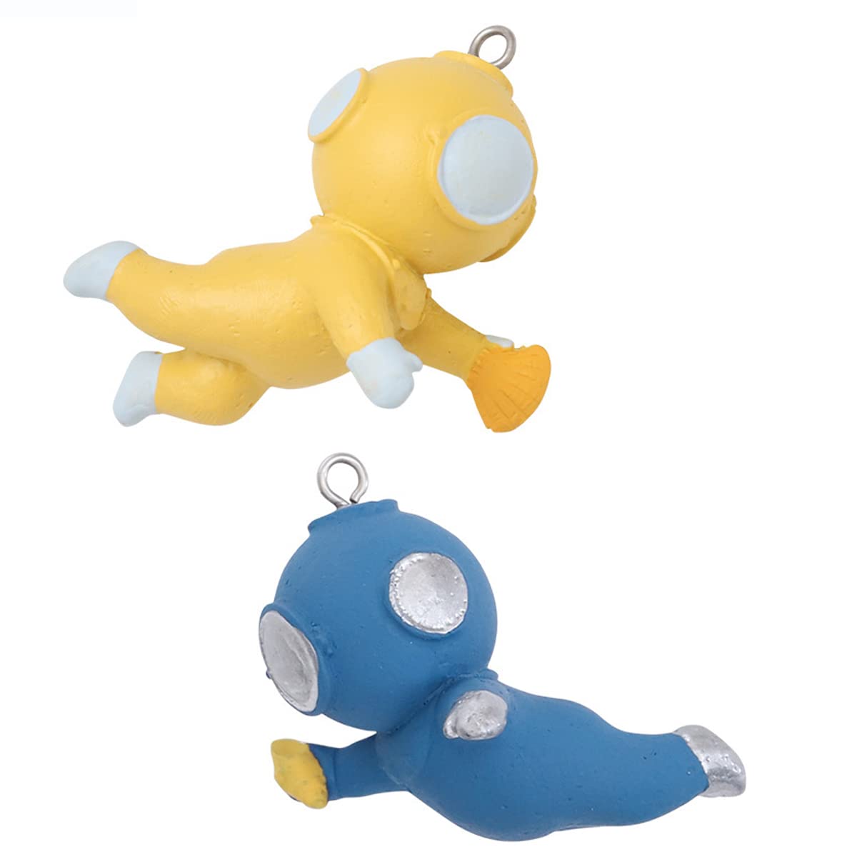 Confezione da 2 Decorazioni Galleggianti per Acquari Decorazione per Acquario Subacqueo Carino Accessori per Acquari Compagno di Giochi per Pesci,A