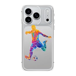 Blingy's for iPhone 17 Pro Max Case, Soccer Player Cool Sports Clear Case