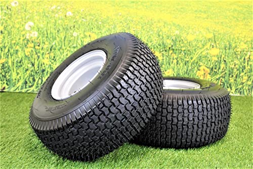 (Set Of 2) 20X8.00-8 Tires & Wheels 4 Ply For Lawn & Garden Mower Turf Tires W/Keyed Hub Wheel (Compatible With Husqvarna) #TOP2