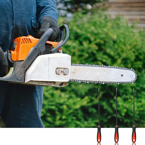 GLADFRESIT 3Pcs Chainsaw Chain Sharpening File, 5.5 mm Round Chainsaw Sharpener, High Hardness Chainsaw File for Chainsaw Chain - Image 3