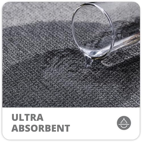 Image of Bosap Bath Mat,Ultra Thin Bathroom Runner Rugs,Large Bath Mats for Bathroom,Quick Dry,Non-Slip,Machine Washable,Low Pile,Bath Rug,Shower Outside,Sink,Home Decor Accessories.Dark Grey,3'x5'(36x60inch)
