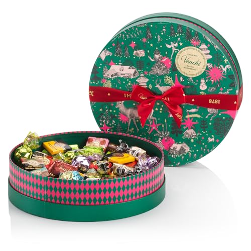 Venchi - Colección Navidad - Sombrerera regalo con bombones surtidos, 704 g - Idea de regalo - Sin Gluten
