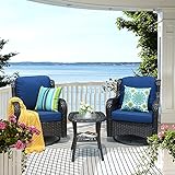XIZZI Patio Chair Outdoor Swivel Rocking Patio Chairs Set of 2 and Matching Side Table - 3 Piece...
