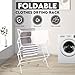 ZOES HOMEWARE 2024 Enhanced Clothes Drying Rack | Foldable Drying Rack Clothing for Laundry | Small Collapsible Portable Dryers for Laundry | Use for Indoor & Outdoor | White 37.5