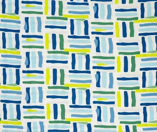 Image of la' amour Premium Cotton Elastic Fitted Bedsheets with 2 King Size Pillow Covers Double Bed with All Around Elastic Supersoft Size - 72 King Sizex78+10 inches Green and White Abstract 200 tc - 220 tc