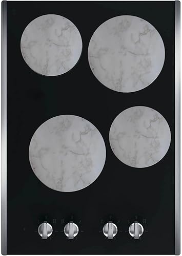 Miniatura 7 de Cubiertas para quemador de estufa eléctrica, parte superior para expandir la decoración de estufa de espacio de mostrador (mármol negro)