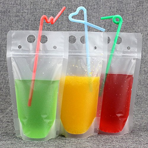 200 bolsas plásticas transparentes con pitillos, 5.2x9.1 in miniatura 6