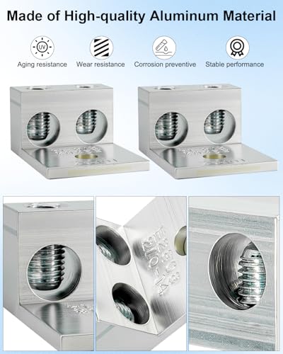 Cosses mécaniques gain de place double fil aluminium 2/0 pour jonctions électriques rapides