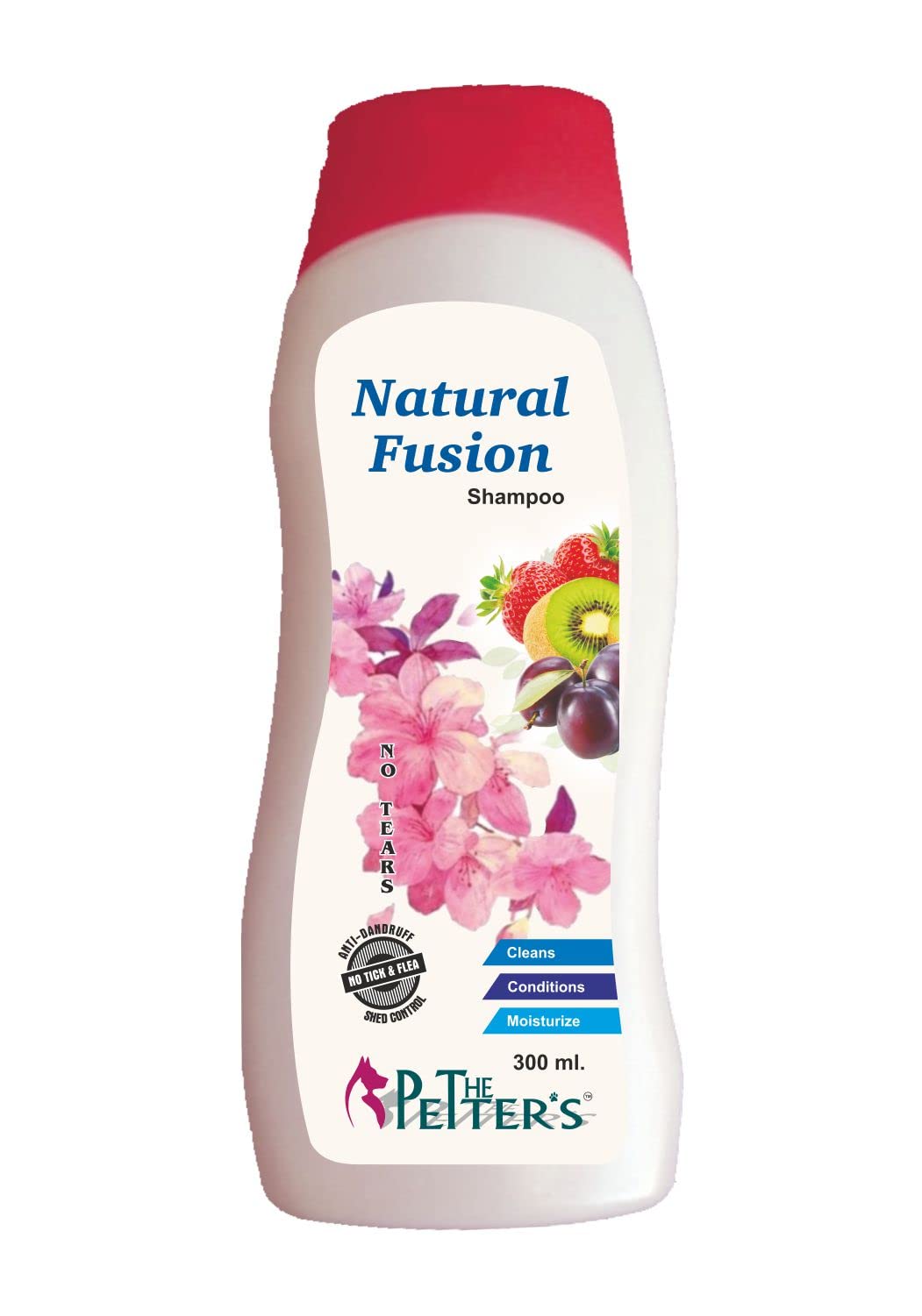 Petters Natural Fusion Organic Shampoo 300 ml with Smoothing Frangrance Ayurvedic Dog Shampoo Itch Relief & Maintains Overall Skin Health, Formulated for All Dogs Vegan & Cruelty-Free,Extra Shining