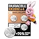 Duracell CR2032 Knopfzellen, CR 2032 Lithium Knopfzelle 3 V (4 Stück), ideal für z.B. Autoschlüssel, Waagen, Fitnesstracker, medizinische Geräte