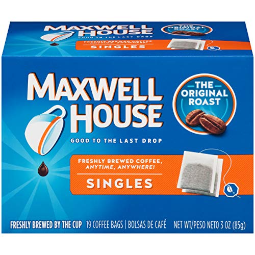 Maxwell House Singles Original Medium Roast Ground Coffee Bags (19 Count)