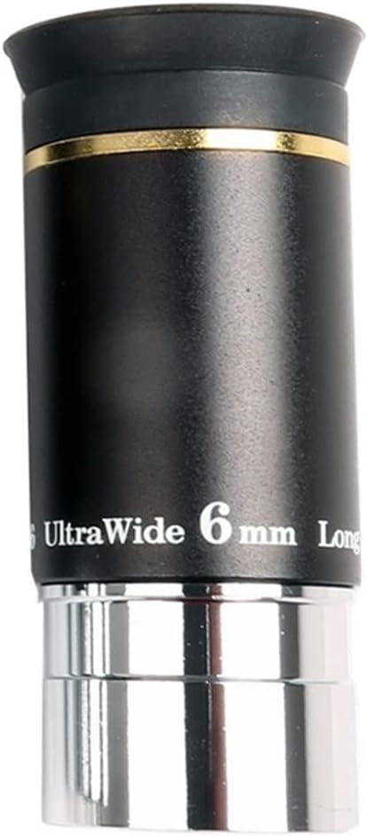 Astrophotography Accessories 66 Degree Ultra Wide 6mm 9mm 15mm 20mm Telescope Eyepiece Wide Angle 1.25" Metal Telescopes Accessories(6mm no Brand)