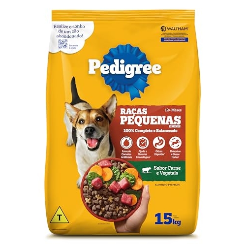 Ração Pedigree Carne e Vegetais Cães Adultos Raças Pequenas e Minis 15 kg Ração Pedigree Carne e Vegetais Cães Adultos Raças Pequenas e Minis 15 kg