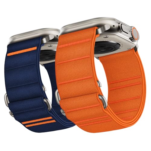 Suitisbest 2 Pack StretchFit Sport Bands Compatible with Apple Watch Ultra Band 49mm 46mm 45mm 44mm 42mm Men, Stretchy Sport Loop Strap for iWatch Series 11 10 9 8 7 6 5 4 3 2 1, SE 3 2 1, Ultra 3 2 1 by Suitisbest - Used condition - US$20.02