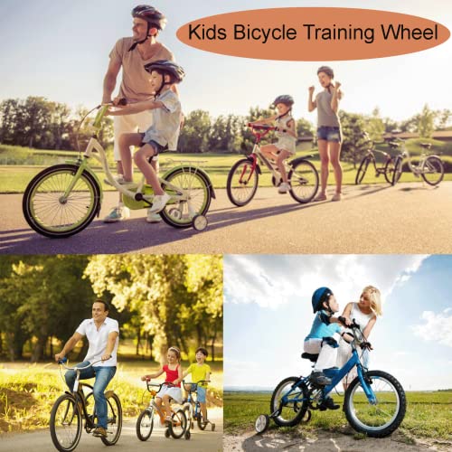 Bicycle Training Wheels for Kids, 1 Pair Children's Bike Stabilisers Cycling Support Wheels, Balance Stabilisers Training Tool Low Noise Rubber Bike Replacement (pink) - image 5